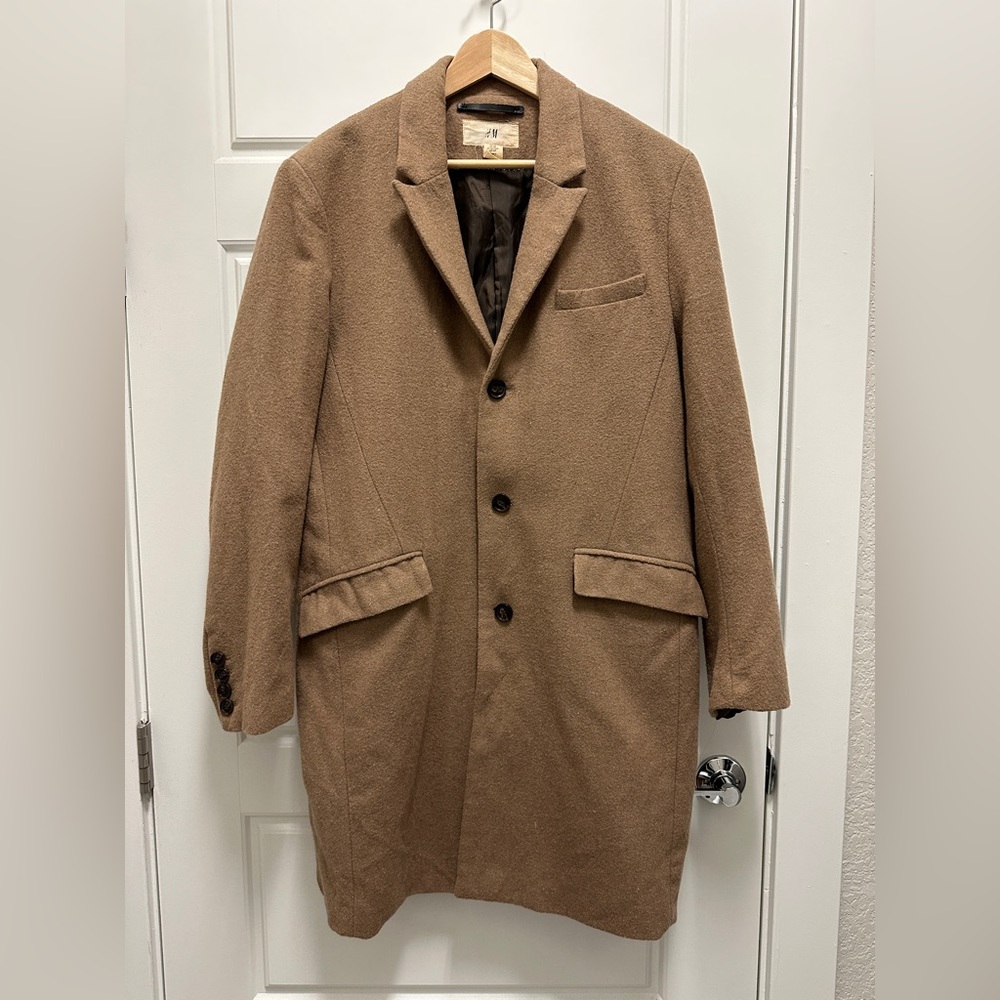 H&M brown pea coat